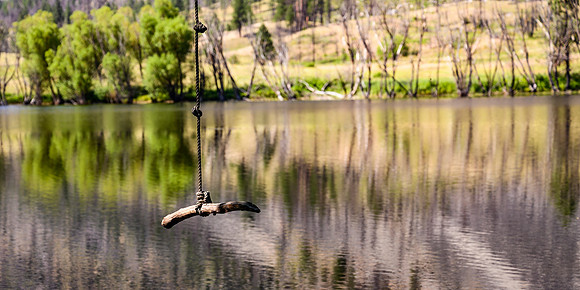 Rope Swing At Blue Lake